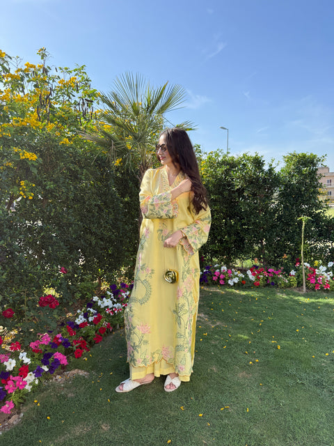 Floral Sunshine – 2 Piece Kaftan Set