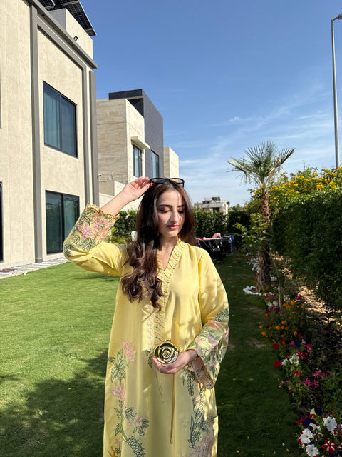 Floral Sunshine – 2 Piece Kaftan Set