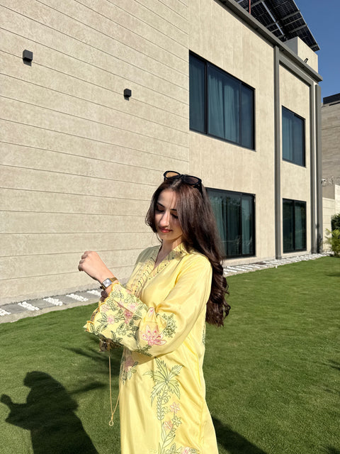 Floral Sunshine – 2 Piece Kaftan Set