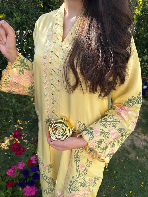 Floral Sunshine – 2 Piece Kaftan Set