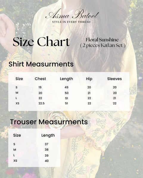 Floral Sunshine – 2 Piece Kaftan Set